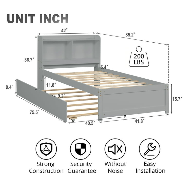 Trundle bed height deals
