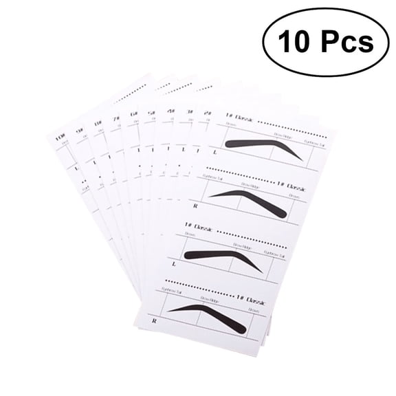 10Pcs Eyebrow Stencils Adhesive Eye Brow Grooming Shaping Templates DIY Makeup Beauty Tools