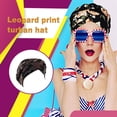 thumbnail image 3 of Women Fashionable Turban Multicolor European Pattern Single Layer Head Wrap Hair Bonnet Muslim Style Hair Assecories, 3 of 6