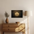 thumbnail image 4 of ZHONGYUTONG Gold Lotus Canvas Wall Art Abstract Golden Flower Pictures Zen Painting Meditation Artwork for Bathroom Decor Framed (20.00" x 30.00"), 4 of 5
