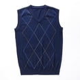 thumbnail image 5 of Chaleco de lana para hombre, jersey de cuello en V de mediana edad, chaleco de punto, chaleco de lana para personas de mediana edad y mayores, 5 of 5