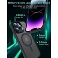 thumbnail image 4 of Magnetic Series Designed for iPhone Case,[Compatible with MagSafe][Military Drop&Full Body Protection],Classic Slim Matte Translucent Metal Button Shockproof Cover (Black,iPhone 15 Pro Max), 4 of 6