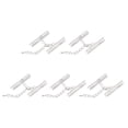 thumbnail image 1 of Unique Bargains 10Set Ribbon Crimp Clamp Ends Lobster Claw Clasps & Chain 35mm Silver White for DIY, 1 of 7