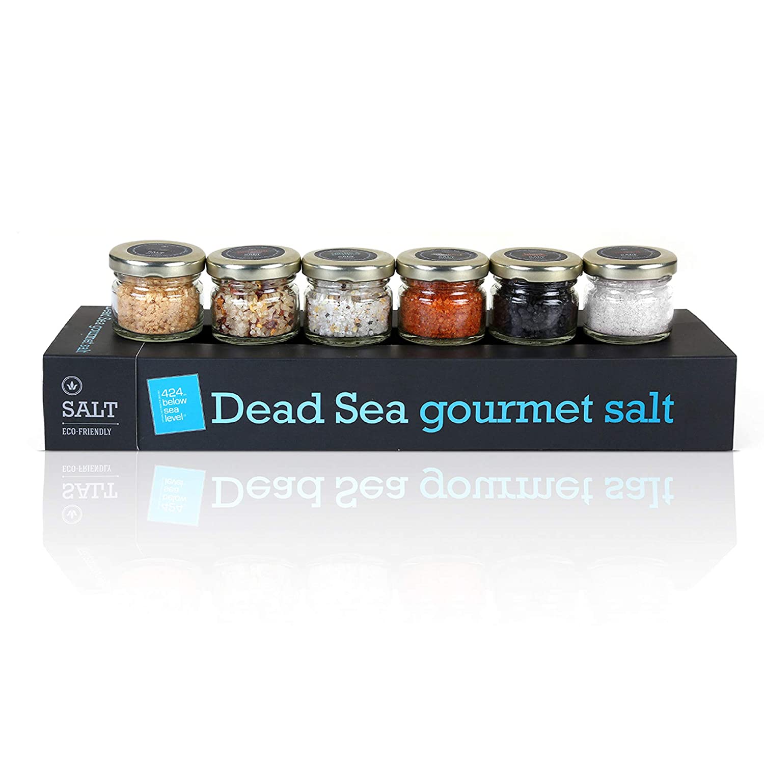 Gourmet Sea Salt Sampler 6Pack Organic Dead Sea Seasoning Salt