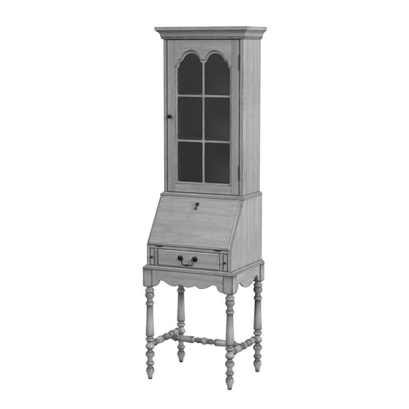 Butler Newlark 20 in. W Wood and Glass Traditional Secretary Desk - Powder Gray