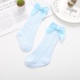 thumbnail image 4 of Odeerbi Sheer Socks for Toddler Boys Girls Breathable Bow Socks Children Long Tube Socks Baby Stripe Mesh Bowknot Socks, 4 of 5