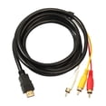 thumbnail image 2 of Mhdmi A 3 Rca Video Audio Av Cable Adaptador De Cable Conectores Chapados En Oro Portátiles Cateissary EL016140-00, 2 of 5