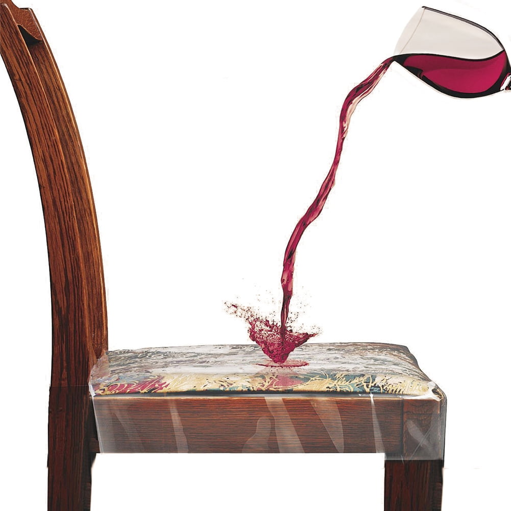 Clear Chair Seat Covers Set, Vinyl Waterproof Protectors, 2 Pc