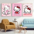 thumbnail image 2 of 2D Authorized - 3pcs Hello Kitty Sanrio Adorable Cartoon Artwork for Bedroom Wall Decor, Unframed Print., 2 of 4