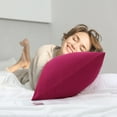 thumbnail image 3 of PiccoCasa 2 Pack Egyptian Cotton Pillowcases with Zipper Clourse Standard Fuchsia, 3 of 7