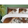 thumbnail image 4 of Ambesonne Tiger Duvet Cover Sets, Panthera on Snow Close, 2-King, Pale Brown, 4 of 7