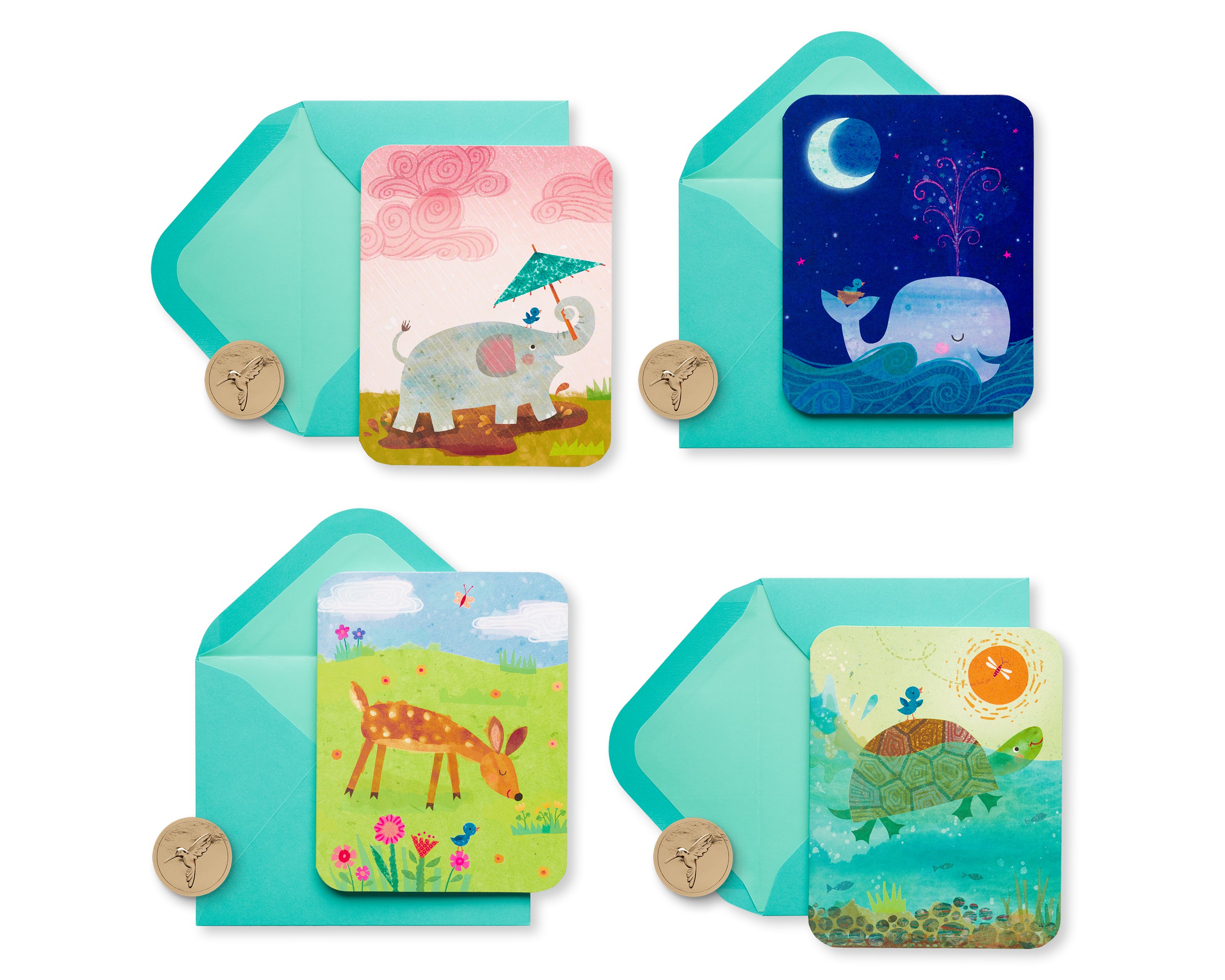 Papyrus Blank Note Cards with Envelopes, Animals (20Count) Walmart