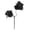 Black, variant on XHKUYI Halloween Gothic Artificial Red Double Rose Stem 15 inches, Bendable Twig Rose Pick with White Skull, Dark Floral Picks for Vase Filler, Tiered Tray, Bouquet & Spooky Party Tabletop Decor