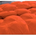 thumbnail image 4 of D.N.G. BEDDINGS Luxurious 1 Piece Pom Pom Pinch Pleated Comforter, 800 Thread Count, 100% Egyptian Cotton, White Vintage Pom-Pom Fringe (Super King Size Solid Orange Color), 4 of 5