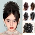 thumbnail image 2 of Miogawg Wigs Clearance Wigs Human Hair, Ponytail For Hair Extension, 2023 New Hair Part With Elastic Large Duvet Hair Part, Bridal Hairstyles Wavy Messy Bun Hair Parts, 2 of 3