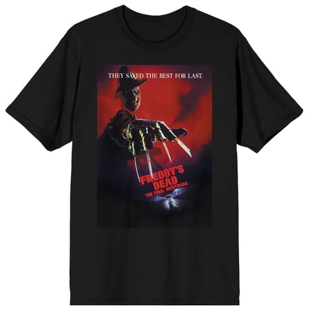Nightmare on Elm Street They Saved the Best for Last Men s Black Graphic Tee-XXL