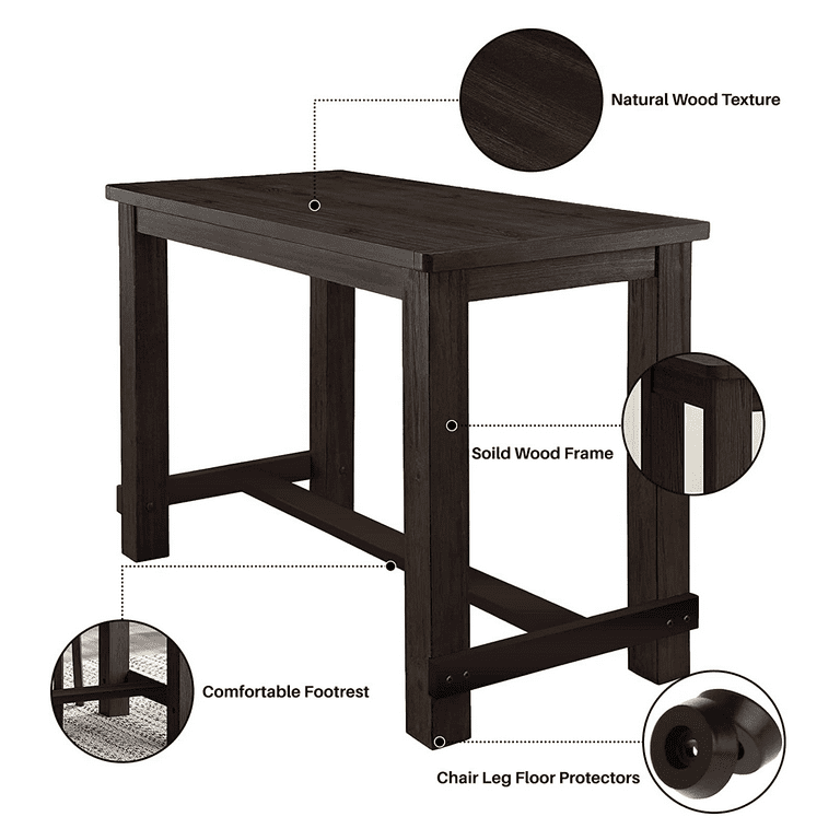 Drewing bar height table set new arrivals