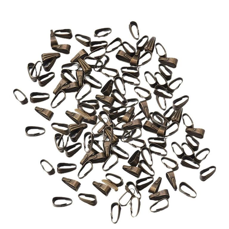 200x Pinch Bails Connectors, Metal Buckle Necklace Hooks, Jewelry  Accessories, Claw Bail Clasps for DIY Crafting, Jewelry Making Light