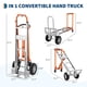 thumbnail image 4 of Yeshouse Carretilla de mano 4 en 1 para trabajo pesado, convertible y plegable, de aluminio, capacidad 1000 lb, con ruedas para escaleras, ideal para hogar, almacén, logística y compras, 4 of 7