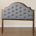 thumbnail image 6 of Baxton Studio Premala Classic and Traditional Grey Fabric and Walnut Brown Finished Wood King Size Headboard, 6 of 8