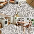 thumbnail image 6 of Farmhouse Grey Large Area Rugs for Bedroom Living Room, Soft Non Slip Carpet Bedside Rug, Vintage Flower Leaf Botanical Plant Rectangular Floor Cover Kitchen Accent Rug 2.7'x5' for Dining Room/Office, 6 of 9