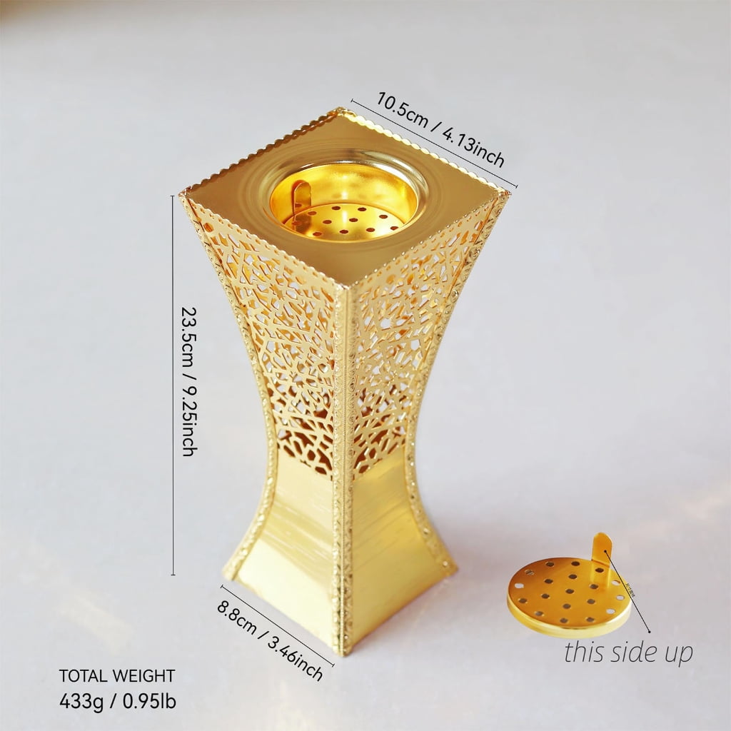 Metal Hollowout Burners Arabic Styles Incenses Holder for Meditations Space Islamics Festivals Decoration