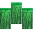 thumbnail image 4 of 3 Pcs Décors de Fête de Festival Fond de Rideau à Franges en Feuille de Guirlande Verte, 4 of 6