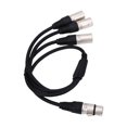 thumbnail image 1 of Cable Divisor XLR Hembra De 3 Pines Hembra A 3 Macho Y Cable Divisor XLR Equilibrado De 3 De 2 Pies Para Micrófono Mezclador, 1 of 7