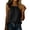 Black, variant on Women's Summer Casual Sleeveless Backless Halter Top, Cross Back Thin Straps with Side Split and Button Detail, Loose Fit Blouse for Daily Wear, Breathable Sky Blue S