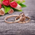 thumbnail image 4 of 1.25 Carat Cushion Cut Morganite Solitaire Engagement Ring With Matching Band On 10K Rose Gold Art Deco Shining Startling Ring Anniversary Gift, 4 of 5