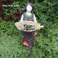 thumbnail image 6 of Enchanted Fairy Garden Decor Set: Handcrafted Fairy Statue & Fairies for Fairy Garden with Large Outdoor Bird Feeder - Garden Sculptures & Statues for Outdoor Fairy Garden Displays, 6 of 8