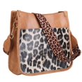 thumbnail image 1 of Fresh Fab Finds FFF-Leopard-GPCT3988 Léopard Sac à Main en Cuir Mode pour Femmes avec Styles de Port Flexibles Sangle de Guitare Réglable,, 1 of 1