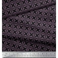 thumbnail image 2 of Soimoi Black Cotton Voile Fabric Damask Ethnic Printed Fabric 1 Yard 42 Inch Wide, 2 of 3