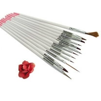 UDIYO 12x Nail Art Polish Painting Draw Pens Brush Tips Tools Set UV Gel Nail Brushes