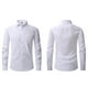 thumbnail image 1 of pstuiky camisa de manga larga para hombre, Camisa informal de color liso con botones, manga larga, cuello vuelto, transpirable y elástica para hombre camisetas de hombre s, 1 of 7