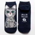 thumbnail image 2 of TIEVOSA Ladies and Girls Cute Cartoon Three Small Animal Cat Socks（Blue）, 2 of 3