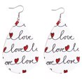 thumbnail image 7 of 8 pairs of artificial leather earrings, light leaf long pendant earrings, tear drop earrings Valentine Day Water Drop Heart Faux Leather Eardrop Hook Earrings Gift, 7 of 7