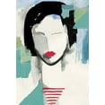 thumbnail image 2 of Wilson, Aimee 14x18 Black Ornate Wood Framed with Double Matting Museum Art Print Titled - Girl with Red Stripes I, 2 of 4