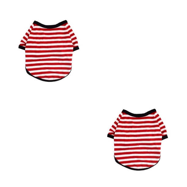 sweethay Chaleco para cachorros, camisetas para perros con cuello , regalo dulce, ropa para perros sin hebillas, varios tamaños, sudadera Rojo SG 2Conjunto