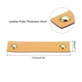thumbnail image 2 of Leather Drawer Pulls, 5.39" 6Pack Surface Leather Furniture Handles Dresser with Screws, Beige+Gold, 2 of 5