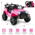 thumbnail image 2 of Gymax 12V Kids Ride On Truck Car Electric Vehicle Remote w/ Music & Light Pink, 2 of 10