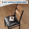 thumbnail image 4 of GloryStar Dining Table Set for 4, Dining Room Table Set for 4 with Upholstered Chairs, Wood Kitchen Table Chairs Set of 4 with Corner Protector for Small Space, Kitchen, Apartment, 4 of 7