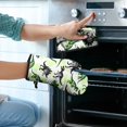 thumbnail image 2 of Cute Dinosaur Pattern Kitchen Oven Mitt and Pot Holder Sets 2 Pcs for Baking, Cooking and Grilling, Heat Resistant Up To 392 °F, 2 of 7