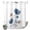 White, variant on No Hook Shower Curtain, Navy Blue Floral Shower Curtains for Bathroom with See Through Top Window, Watercolor Flowers Farmhouse Waterproof & Washable Bath Curtain Extra Long 72"x96"