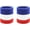 Red, white and blue, variant on One Size Of 2Pcs Sweatbands Sports Wristbands for Kids and Women - 3 inch Elastic Athletic Wrist Bands for Tennis, Basketball, Running, Working Out
