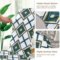 thumbnail image 5 of Yayeee 2 Pack Dining Chair Covers Stretch Parson Chairs Slipcovers Seat Protector, Gold Geometric Pattern, 5 of 6