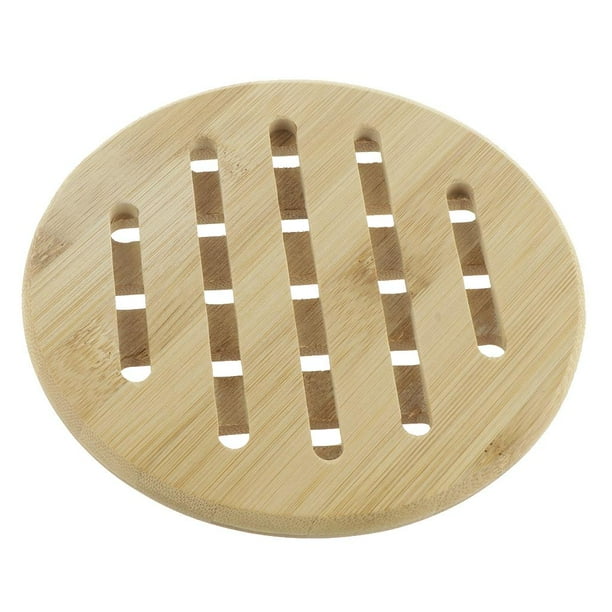 Mantel individual de bambú para mesa, posavasos Redondo - 15x15x1cm