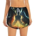 thumbnail image 2 of Zeuib Firefly Forest Fox Print 2 in 1 Women's Workout Shorts for Gym Yoga Running, Athletic Shorts with Phone Pockets-XX-Large, 2 of 7
