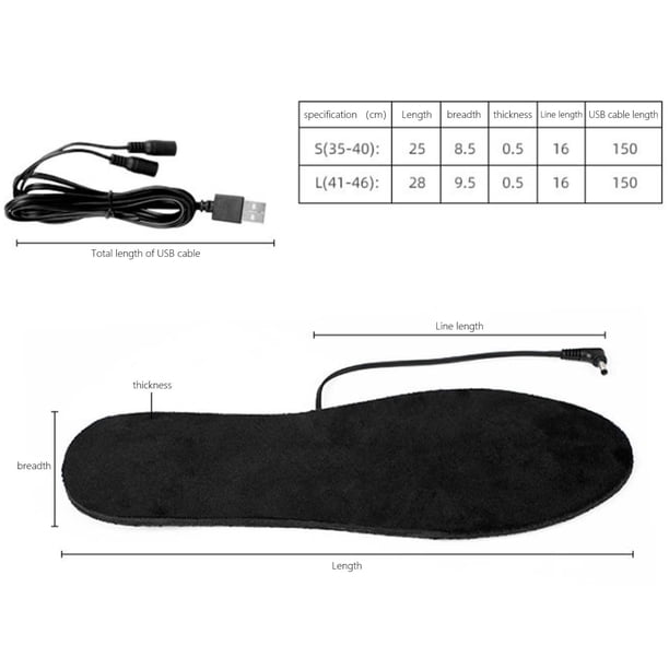 Semelles chauffantes - Semelles chauffantes électriques - Chauffantes USB - Lavables - Pour camping, pêche, ski, randonnée Semelles chauffantes - Semelles chauffantes électriques - Chauffantes USB - Lavables - Pour camping, pêche, ski, randonnée