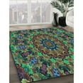 thumbnail image 3 of Ahgly Company Machine Washable Indoor Rectangle Transitional Burgundy Brown Area Rugs, 8' x 12', 3 of 7